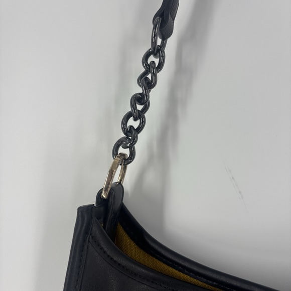 Spartina 449 Daufuskie Island Linen Leather Hobo Shoulder Bag Purse Herringbone - Picture 9 of 16